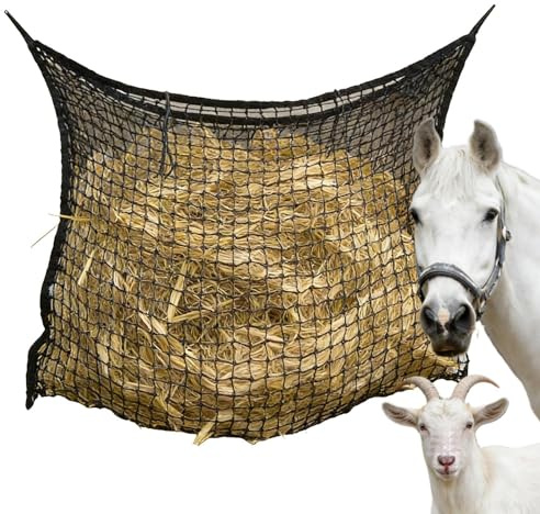 B0lsa De Heno De Alimentación Lenta – Red De Alimentación Para Caballos De Malla Fina De 160x100 Cm, Soporte Estable De Gran Capacidad | Accesorio De Alimentacion Para Diferentes Razas De Caballos Par