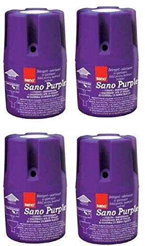 Sano Purple Water Toilet Bowl Cleaner Long Lasting Air Freshener WC Tablet Pack of 4