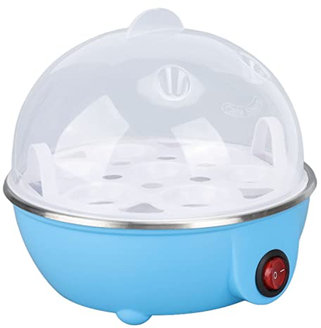 Eierkocher, 7 Eierkapazität, Elektrischer Eierkocher, Anti-Trockenverbrennung, Automatische Abschaltung, Eier-Wilderer, Heimküchen-Eier-Wilderer (Blau)