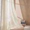Topfinel Vorhänge Wohnzimmer Leinenoptik Stores Gardinen mit Ösen 2er Set Sheer Gardinen Beige Halbtransparent Balkon Vorhang Transparent Luftig Dekoschal für Schlafzimmer 140x240 cm (B x H)