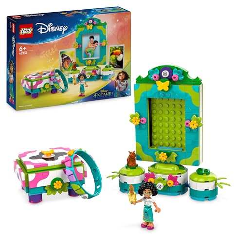 LEGO Disney Portafoto e Portagioie di Mirabel Madrigal, Giochi per Bambine e Bambini da 6 Anni con Mini Bambolina, Capibara, Braccialetto e Portafoto da Costruire, Idea Regalo dal Film Encanto 43239