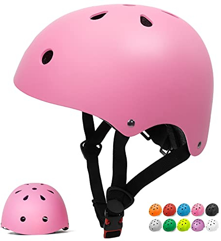 Glaf Toddler Helmet for 2-8 Years Kids Bike Helmets Baby Girls Boys Multi-Sport Adjustable Skateboard Bicycle Helmet Lightweight 4 Sizes for Toddlers (Pink, XS: 18.9“-19.7“ / 48cm-50cm)