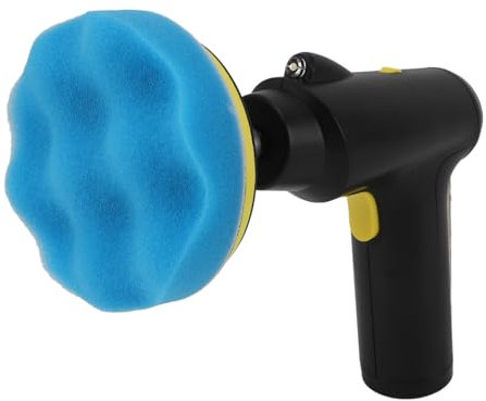 Kit Lucidatrice Tampone Senza Fili, Kit Ceratrice Portatile per Lucidatura, Mini Lucidatrice Tampone Senza Fili, Kit Ceratrice Tampone per Auto Regolabile a 3 velocità per