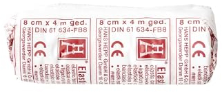 10x Fixierbinde DIN 61634-FB 8cm - zugehörig der DIN 13164 für KFZ & DIN 13157 / DIN 13169 für Betriebe - ANGEBOT
