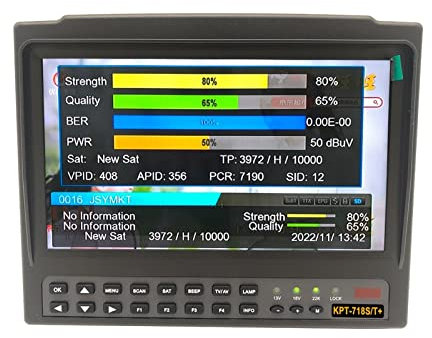 Buscador de satélites KPT-718ST DVB-S2 DVB-T2 DVB-C Buscador de satélite Medidor HD Satélite Receptor de TV Análisis de espectro Mejor Ws-6916 6906 6933 Rendimiento estable(KPT-718ST NO AHD)