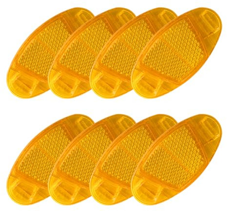 CVDYWDJIE 8 Stück Fahrradreflektoren, Ovale Reflektoren, Sicherheitswarntafeln, Nachtreiseausrüstung, Fahrradzubehör