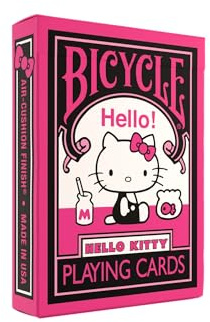 Bicycle Hello Kitty Playing Cards, Black & Pink, 1 Deck