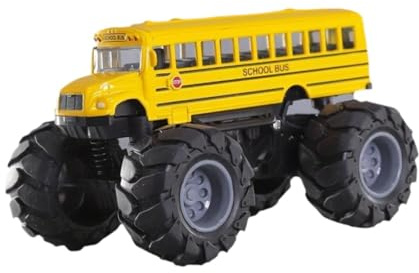 MERIGLARE Autobús Escolar Monster Truck Creativo Rueda Ligero Coche de Juguete Fundido a presión autobús de Juguete para niños niñas Regalos