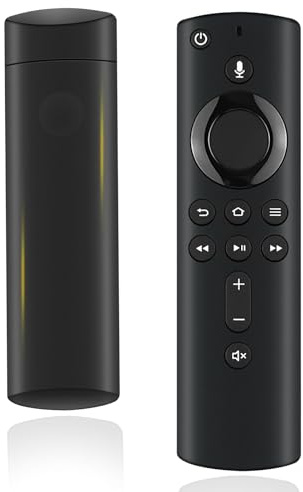 Mando a Distancia de Voz (2 Gen) para Smart TV Stick 2 Gen & 3 Gen, TV Stick Lite,TV Stick 4K, 4K MAX, TV Cube 2Gen & 3Gen, con Repuesto Bluetooth, Negro