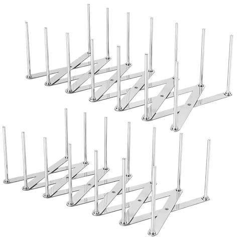 TUAKIMCE 2 Stück Deckelhalter Rippchenhalter, Aus Edelstahl Verstellbarer Edelstahl Spareribshalter, Multifunktionales Teleskoplagerregal, Aufbewahrung Organizer für Pfannen, Töpfe, Deckel