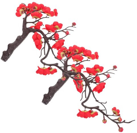 NULYLU 2pièces Fleurs Artificielles De Prunier De Branches Décoratives pour Arrangements Floraux pour Décoration Intérieure Événements Festifs