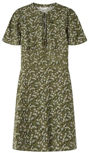 SPRINGFIELD Short Dress with Cords Abito in Pizzo, Kaki, 42 Donna