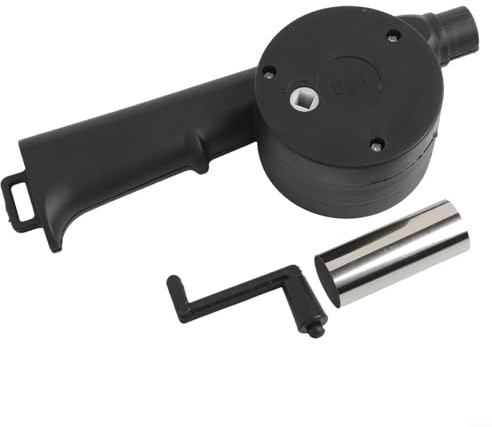 Soufflet manuel pour barbecue, 25 x 10 x 5 cm, dispositif de pompage à air pour une aide efficace à la combustion, souffleur portable pour barbecue en plein air et barbecue (souffleurs manuels)