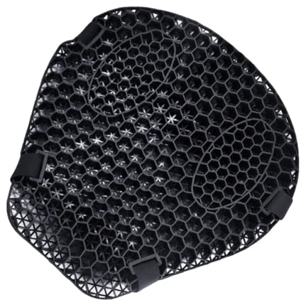 WEKADRIN Cuscino per Sella da Moto 3D Ammortizzante in Gel Nero Copertura Isolante Termica Antiscivolo Coprisedile per Motociclette Stradali e Sportive Accessorio Comfort per Lunghi