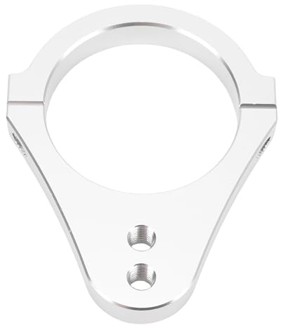 Soporte de amortiguador de dirección de aleación de aluminio CNC, abrazadera de horquilla, absorción de impacto, soporte de abrazadera Universal para motocicleta de 60mm, solución (Plata)