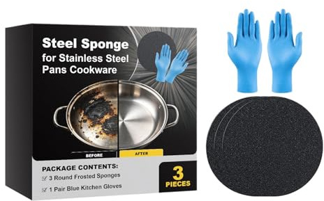 Esponja Limpiadora De Sartenes Acero Inoxidable,Limpiador Menaje Cocina - Esponja Acero Cocina | para Cocineros, Panaderos, Hogar, Restaurante, Parrillas, Bandeja De Horno