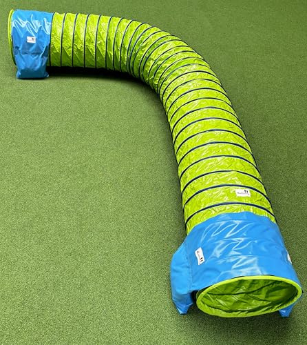 Túnel profesional para perros para entrenar la agilidad «Profi» 61 cm de diámetro, longitud de 5 m (conforme con los estándares del UK Kennel Club) 2 bolsas de silla.