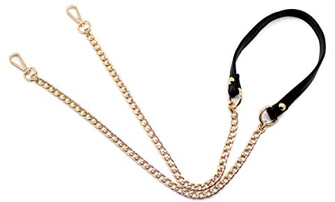 WJUAN PU Leder- Kettenriemen, Kette Trageriemen Größe Gesamtlänge 120 cm Gelten für Damen Handtaschen Umhängetasche Geldbeuteln (Golden)