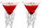 INIFLM 2 Pack Creative Cocktail Glasses, 5OZ Octopus Martini Glass Goblet Wine Glasses, Clear Jellyfish Glass Cup Conical Wine Champagne Glasses