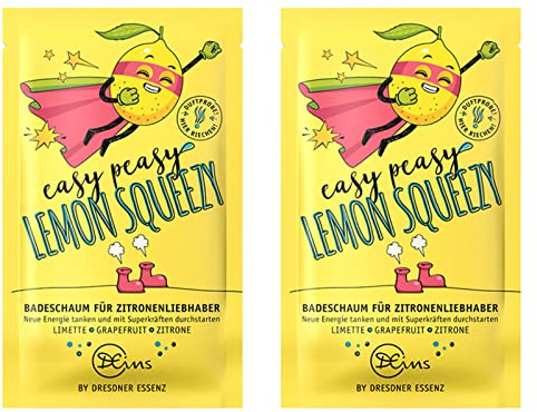 2er Pack Dresdner Essenz Badeschaum Easy Peasy Lemon Squeezy 2 x 60 g Badezusatz vegan