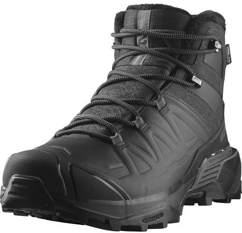 Salomon X Ultra Snowpilot Chaussures Imperméables de randonnée pour Homme, Stabilité sur la neige, Chaleur longue durée, Protection optimale pour l’hiver, Black, 40