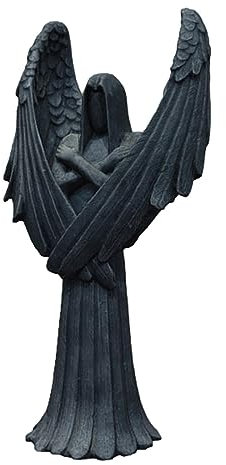 Scultura 'Angelo Nero,Decorazione della Statua 'Angelo Nero in Resina | Resina Pregando Angelo Scultura Figura Estetica Scultura per Ufficio, Camera, Tavolo