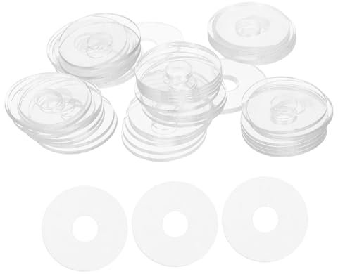 SOESFOUFU 50 Pezzi Guarnizione in Vinile Rondelle Piatte Rotonde Per Viti Di Fissaggio Sostituzione Guarnizioni Di Tenuta Per Maniglie Doccia