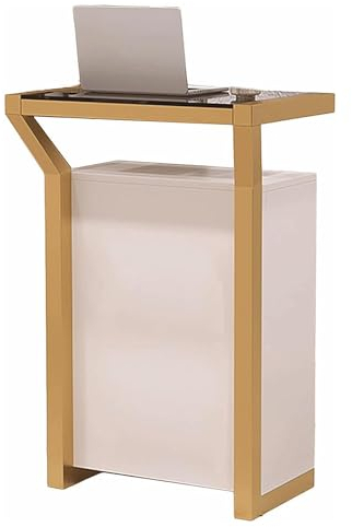 ZXDRYBHD Theke, Empfangstheke für Kleine Räume, Tresen an der Rezeption, Geeignet für Büro, Boutique, Spa (Color : Golden)