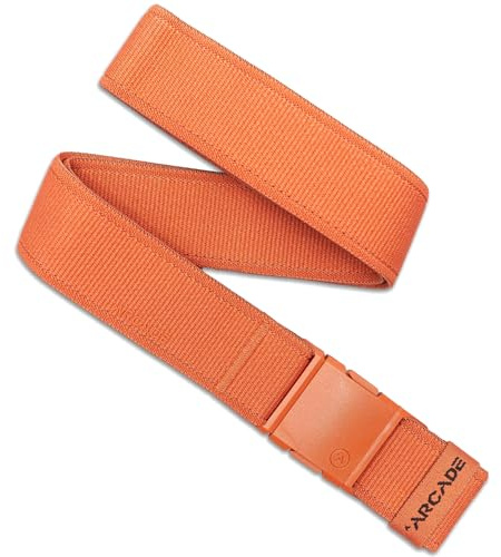 Arcade Belts A2 Unisex Adventure Belt: Heavy Duty Stretch, Metal Free Buckle, Atlas - Coral, Standard (Up to 40); 1.5 Wide