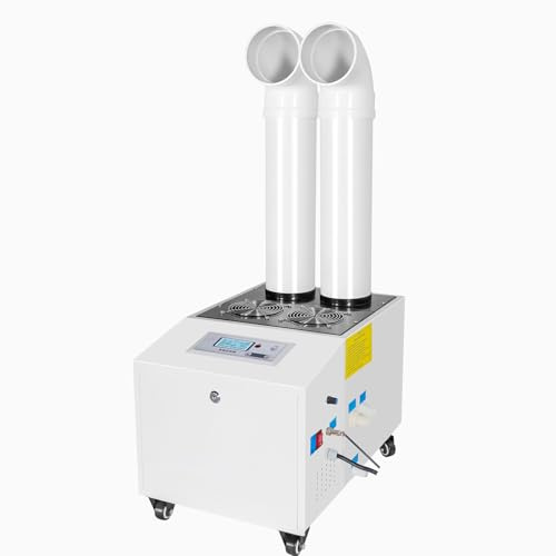 Automatic Ultrasonic Industrial Agricultural Humidifer 21000ml/h Highest Cool Mist Output Humidity Adjustable Stainless Steel Commercial Humidifier for Factory Workshop Warehouse Greenhouse