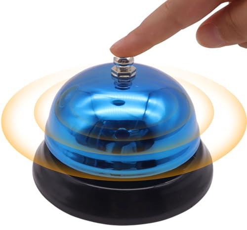 Cloche de réception – Cloche de comptoir d'hôtel, sonnette de bureau en anneau | Sonnette de service sonore en acier inoxydable pour écoles, réceptions, restaurants, bureaux, bars, sonnette