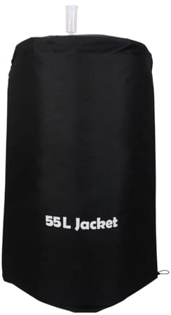 Cubierta para torre de cerveza, aislador de enfriador de barril, funda impermeable a prueba de polvo, protector de tela Oxford negra con cremallera para uso en interiores y exteriores, en el hogar