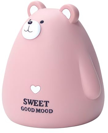 Sparschwein,Bär Lustige Spardose für Kinder, Großzügiges Fassungsvermögen Mädchen Jungen Erwachsene (Rosa)