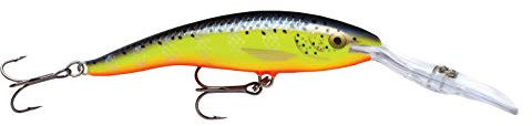 Rapala - Deep Tail Dancer Angelköder - Angelzubehör aus Balsaholz - Stabile Tauchschaufel - Süßwasser Spinnköder - Lauftiefe 12m - Fischköder 13cm, 42g - Hergestellt in Estland - Hot Steel