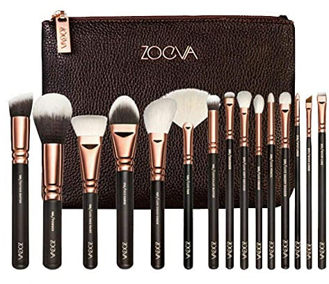 YEOOL 15pcs Makeup Brush Set Rose Gold Brush Set Cosmetic Makeup Brush Eye Shadow Face Brush Complete Eye Kit Face with Bag