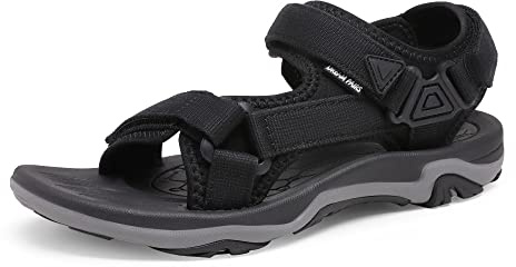 DREAM PAIRS Women’s Arch Support Hiking Sandals Sport Outdoor Athletic Comfortable Summer Beach Water Sandals,Size 8,Black,DSA214