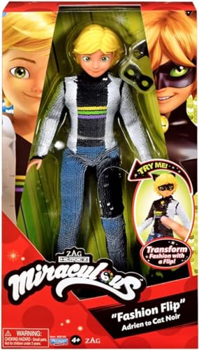 Bandai - Miraculous Ladybug - Puppe mit Pailletten - Adrien - 26 cm große Ankleidepuppe - P50195