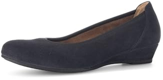 Gabor Femme Escarpins, Dame Wedges,Chaussures à Semelles compensées,Semelle à Talon compensé,élégant,Confortable,Bleu (Dark-Blue) / 46,38 EU / 5 UK