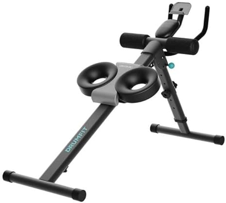 Cecotec Macchina Addominali Pieghevole e Regolabile Drumfit AB Trainer. Supporto Dispositivi, Schermo LCD, 2 Livelli Inclinazione, Cuscinetti Imbottiti, Peso Massimo Utente 130Kg