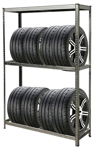 Reifenregal Reifenständer Werkstattregal Schwerlastregal Lagerregal 180x120x40cm