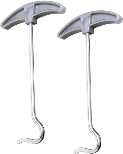 Pack of 2 Tent Peg Extractors - Camping Tools, Lightweight and Portable, Easy Peg Remover