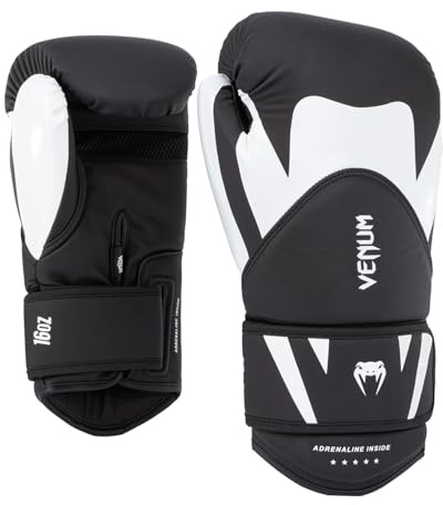 Venum Challenger 4.0 Guanti da Boxe, Nero-bianco - 8 Oz
