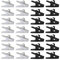 EMSea 30 Uds. Clips Cable para Auriculares Soporte Montaje Abrazadera para Cable de Auriculares Rotación de 360 Grados para Fijación de Cable de Auriculares Color Blanco Y Negro