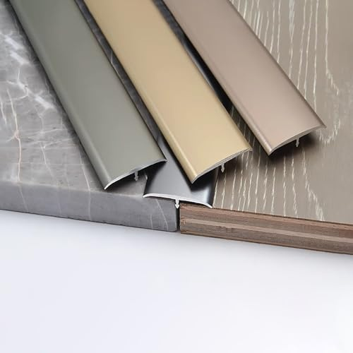 Raouoae Perfiles De Transición En T De Aluminio Para Suelos, 135cm, 2 Piezas, Bordes Para Transiciones Entre Baldosas, Madera Y Otros Pavimentos, Ideal Para Suelos De Cerámica(Grau)