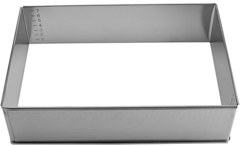 CHUIFAI 2 Stück Backrahmen Rechteckig Verstellbar, verstellbar Backform Rechteckig Edelstahl, Kuchenform Eckig Verstellbar für die Zubereitung von Schichttorten, Ausziehbar bis zu 50x35x8cm
