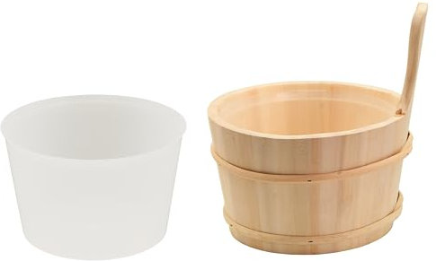 HAF® Saunakübel Espe 4 Liter mit Kunststoffeinsatz | Feuchtigkeitsresistenter Aufgusseimer | Hochwertiges Sauna Zubehör | Qualität: Made in Germany