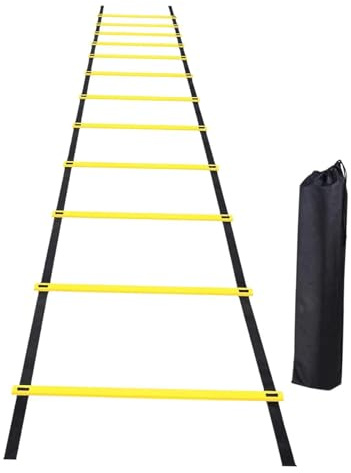 LeeQinersw Agility Ladder Speed ​​Scala del Fitness Portable Fitness Training Obsports Opstali Outdoor Folding Football Training, 6 Metri 12 Sezioni