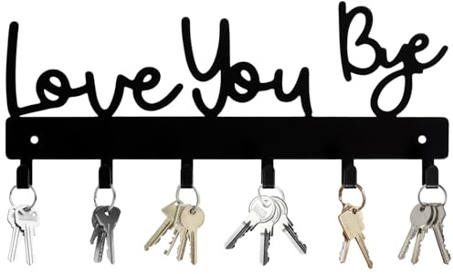 Kunoli Key Holder, Love You Bye Entryway Metal Key Hooks