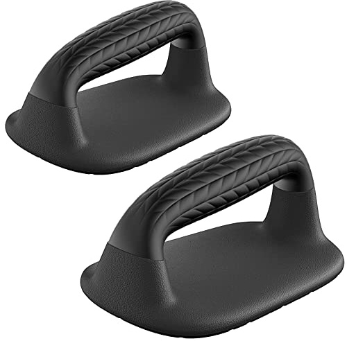 SELEWARE Barras de empuje para flexión, barras de soporte de mano, mango de goma suave que proporcionan un agarre cómodo para entrenamiento de fuerza de calistenia, estable y resistente, 500 libras