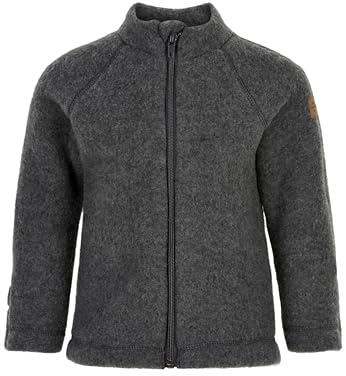 Mikk-line Wool Baby Jacket - Anthracite Melange (80)